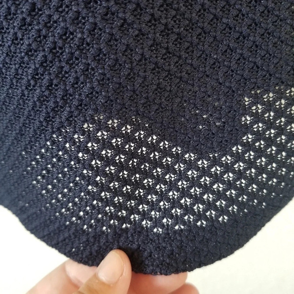 ANN TAYLOR Knit Short Sleeve Top Navy Blue Size XS - Picture 5 of 9